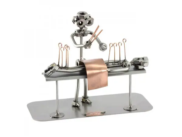 Acupuncturist Metalen Beeldje