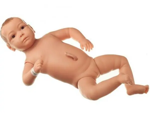 Oefen Babypop Somso Meisje met Navelstreng