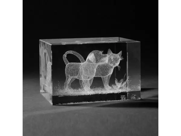 Glasblok Hond & Kat