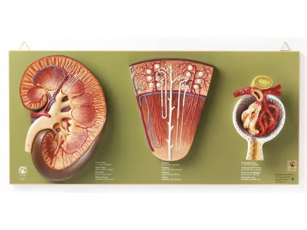 Anatomiemodel Nier, Nefron en Renaal Lichaampje