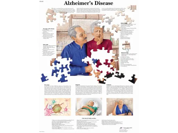 Alzheimer, papieren wandplaat